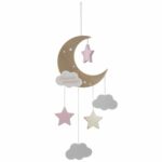 Décoration "Rêves de Merveille" - Lune, Nuages & Etoiles Scintillantes