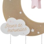Décoration « Rêves de Merveille » – Lune, Nuages & Etoiles Scintillantes